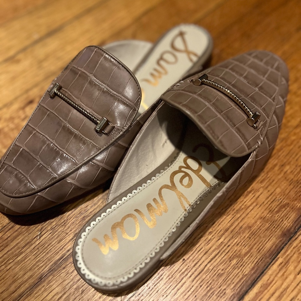 Sam Edelman Leather Croc-Enbossed Laurna Mule size 8M